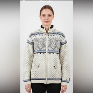 NWT ARCTIC CIRCLE 66°33'N Norway 100% wool zip up sweater jacket size XS